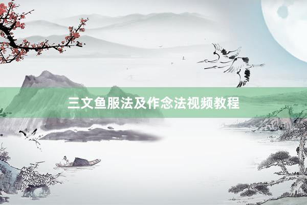 三文鱼服法及作念法视频教程